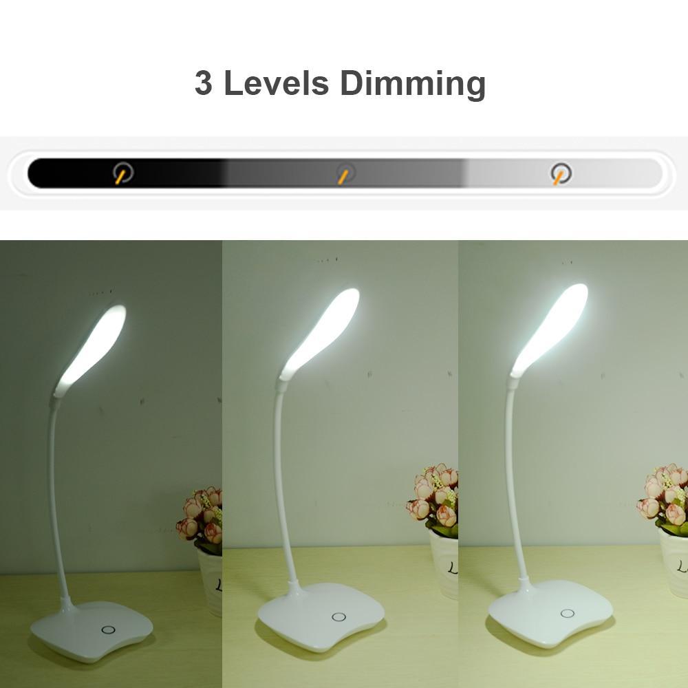 Flexibel 14 LED Golvlampa med Touchkontroll, 3 Ljusinställningar, USB Uppladdningsbar Läslampa för Sovrum