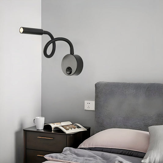 Justerbar LED Læselampe med 360° Fleksibel Arm og Kontakt