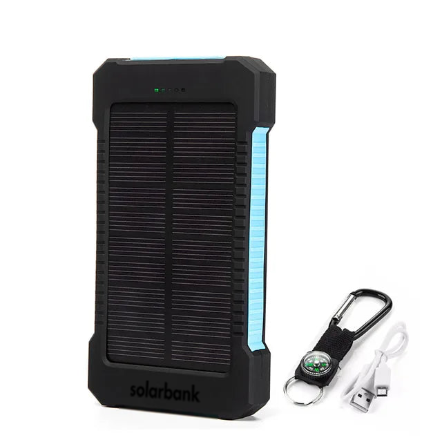 Solcelledrevet Powerbank – Bærbar Batteri med Høj Kapacitet til Aktive Livsstile