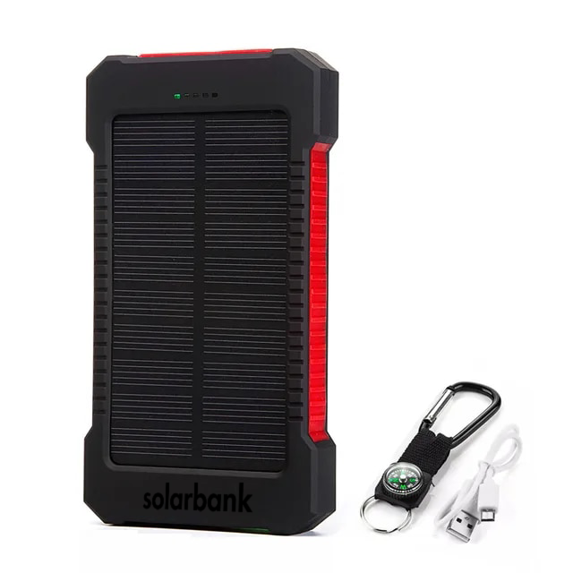 Solcelledrevet Powerbank – Bærbar Batteri med Høj Kapacitet til Aktive Livsstile