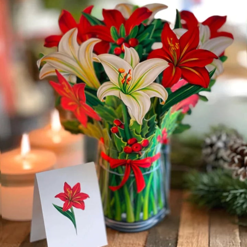 Evighedsbuket: Uforglemmelig 3D Blomsterhilsen i Kort