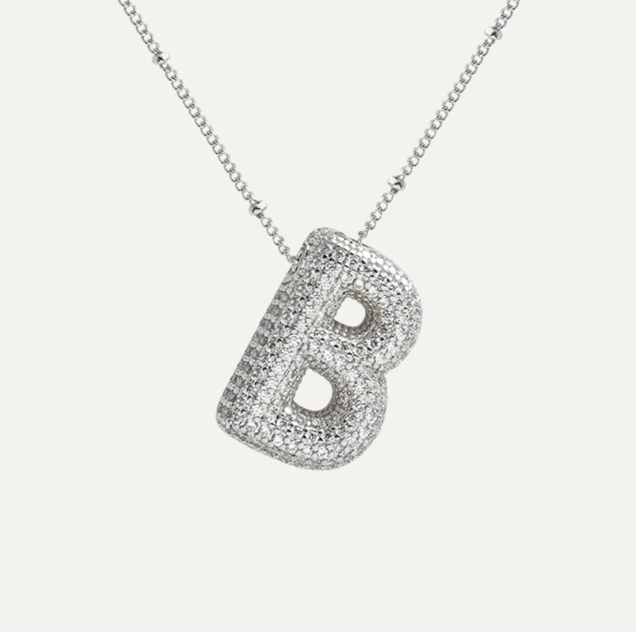 Diamant halskæde med bogstav
