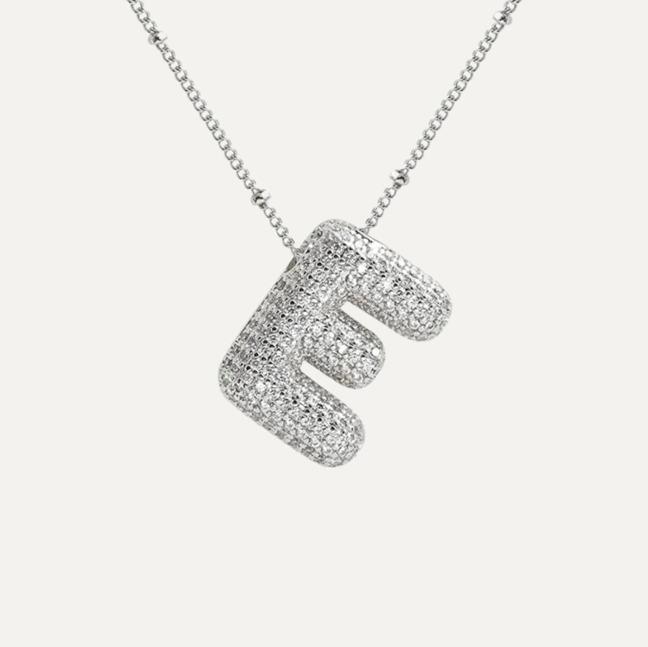 Diamant halskæde med bogstav