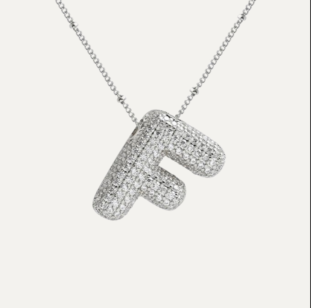 Diamant halskæde med bogstav