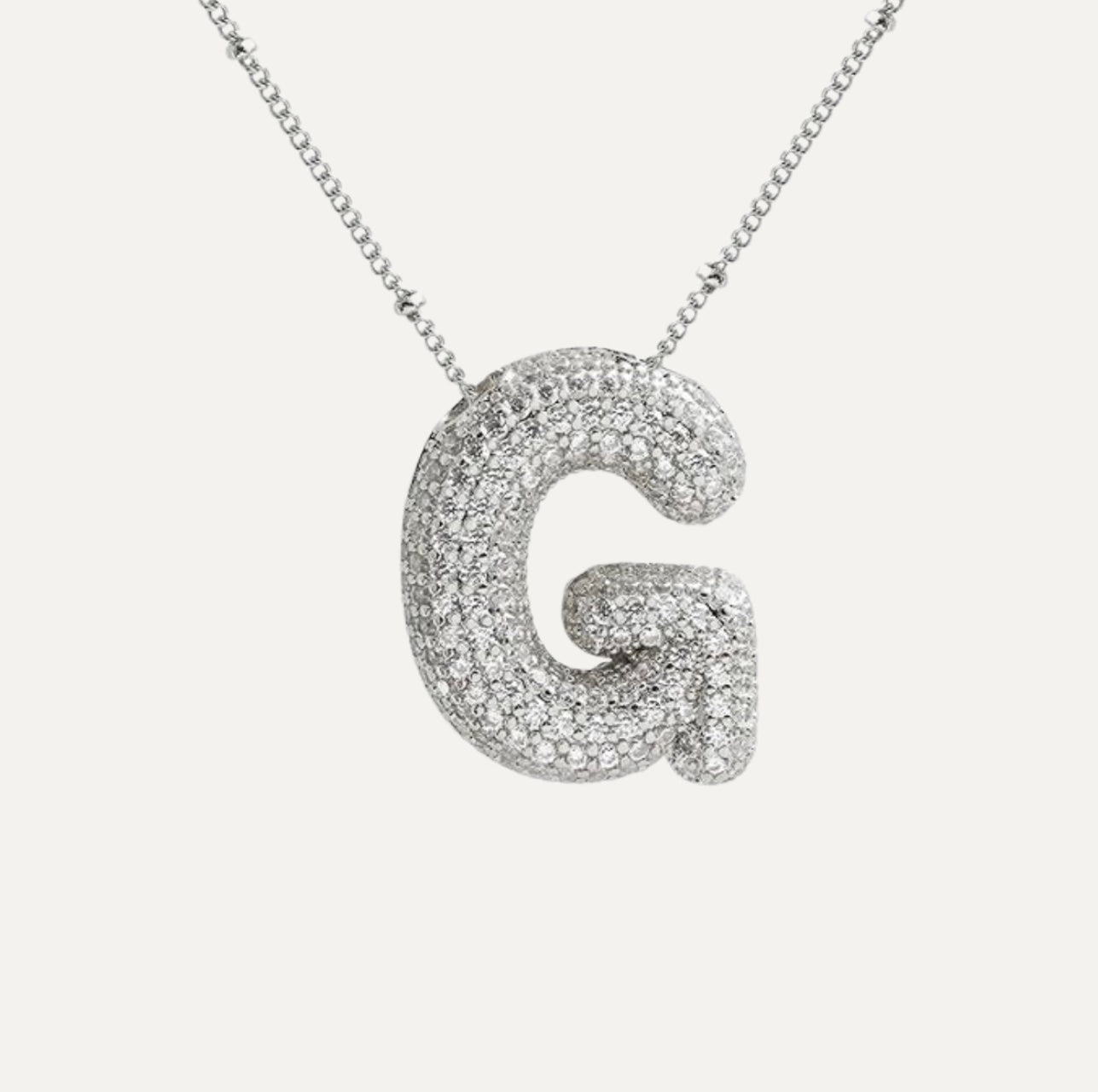 Diamant halskæde med bogstav