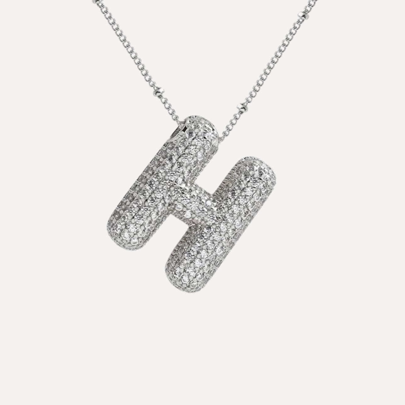 Diamant halskæde med bogstav