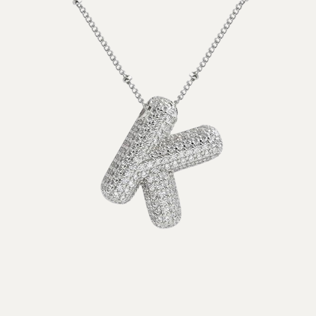 Diamant halskæde med bogstav