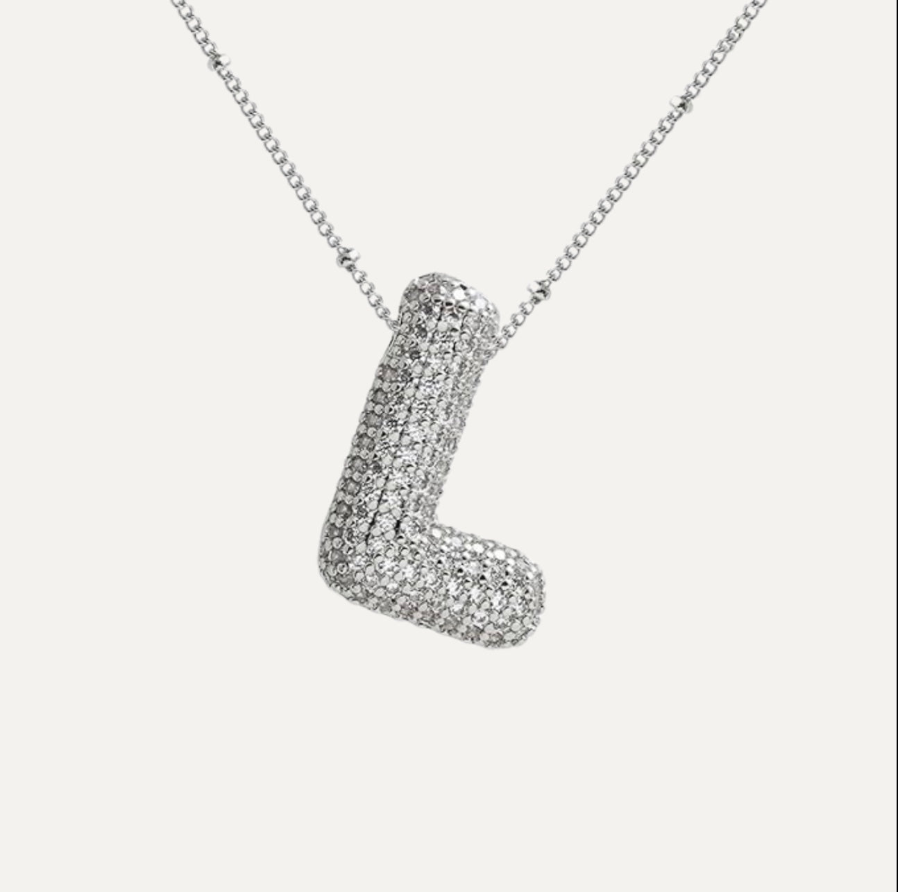 Diamant halskæde med bogstav