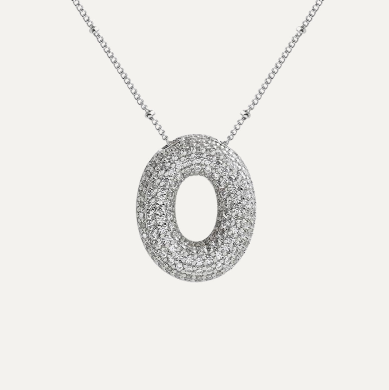 Diamant halskæde med bogstav