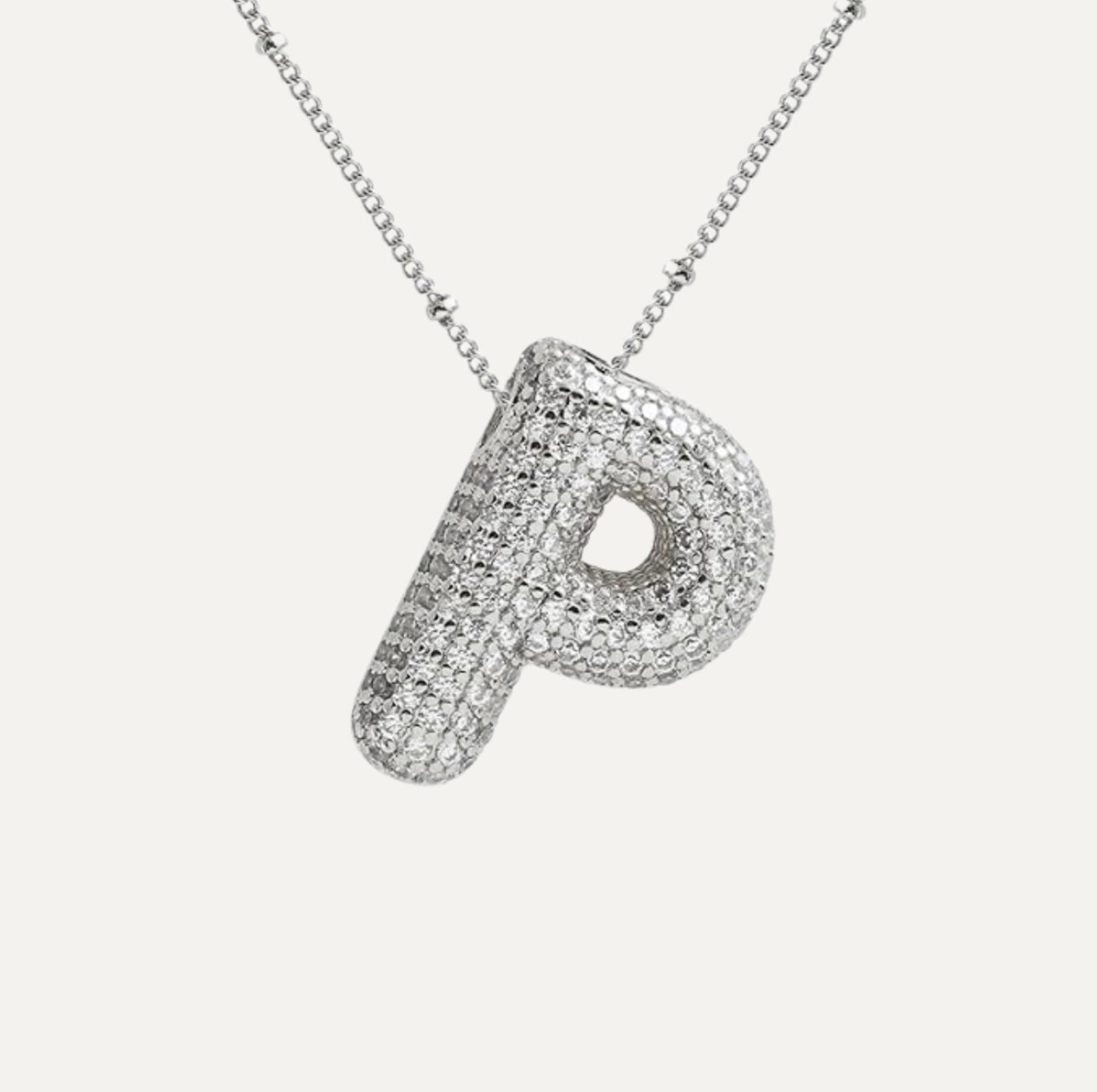 Diamant halskæde med bogstav