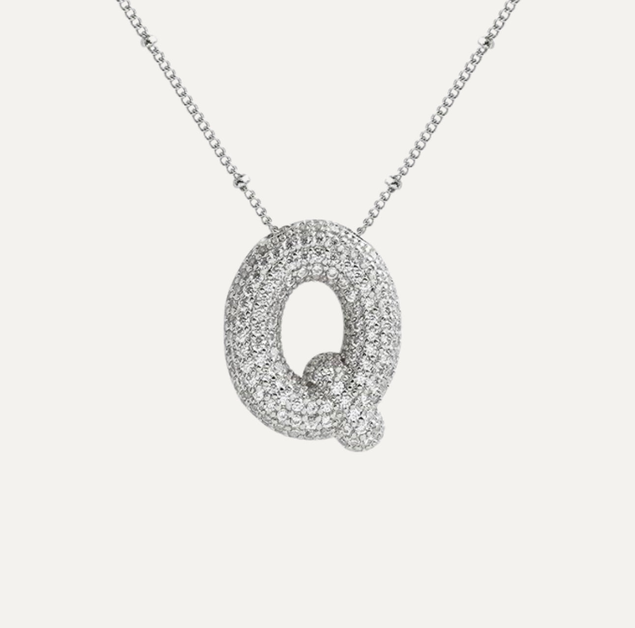 Diamant halskæde med bogstav