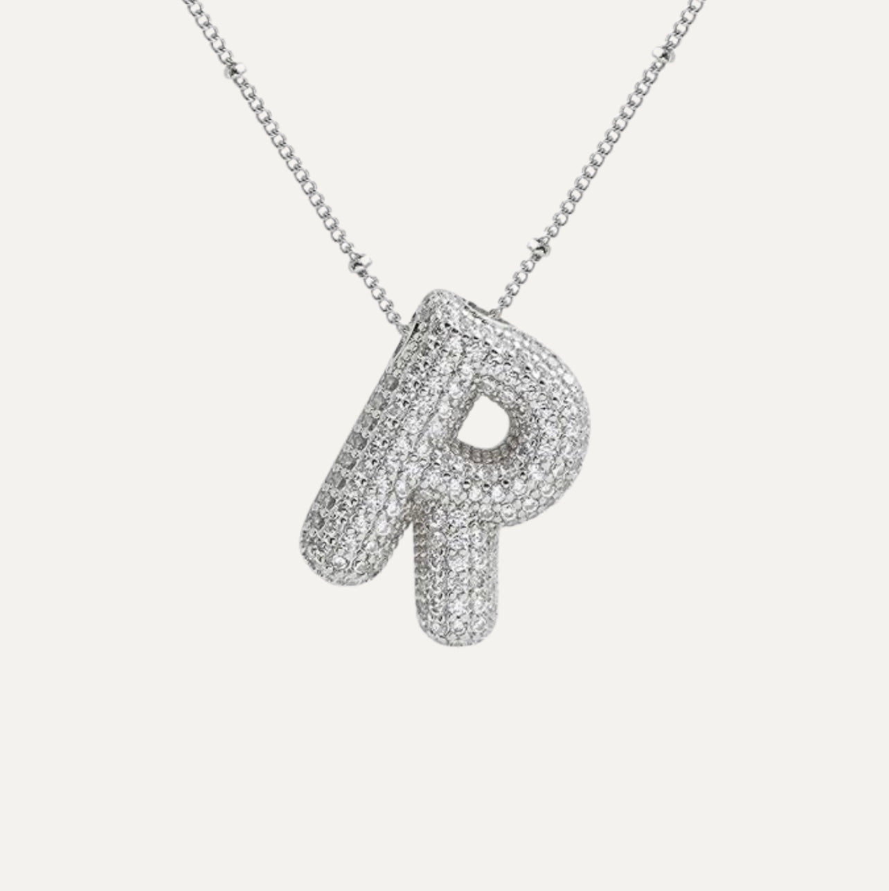 Diamant halskæde med bogstav