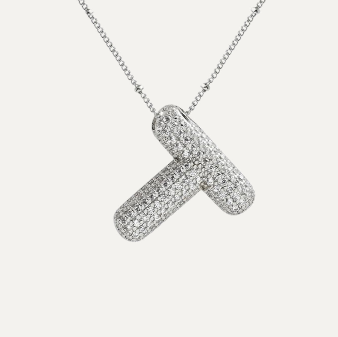 Diamant halskæde med bogstav