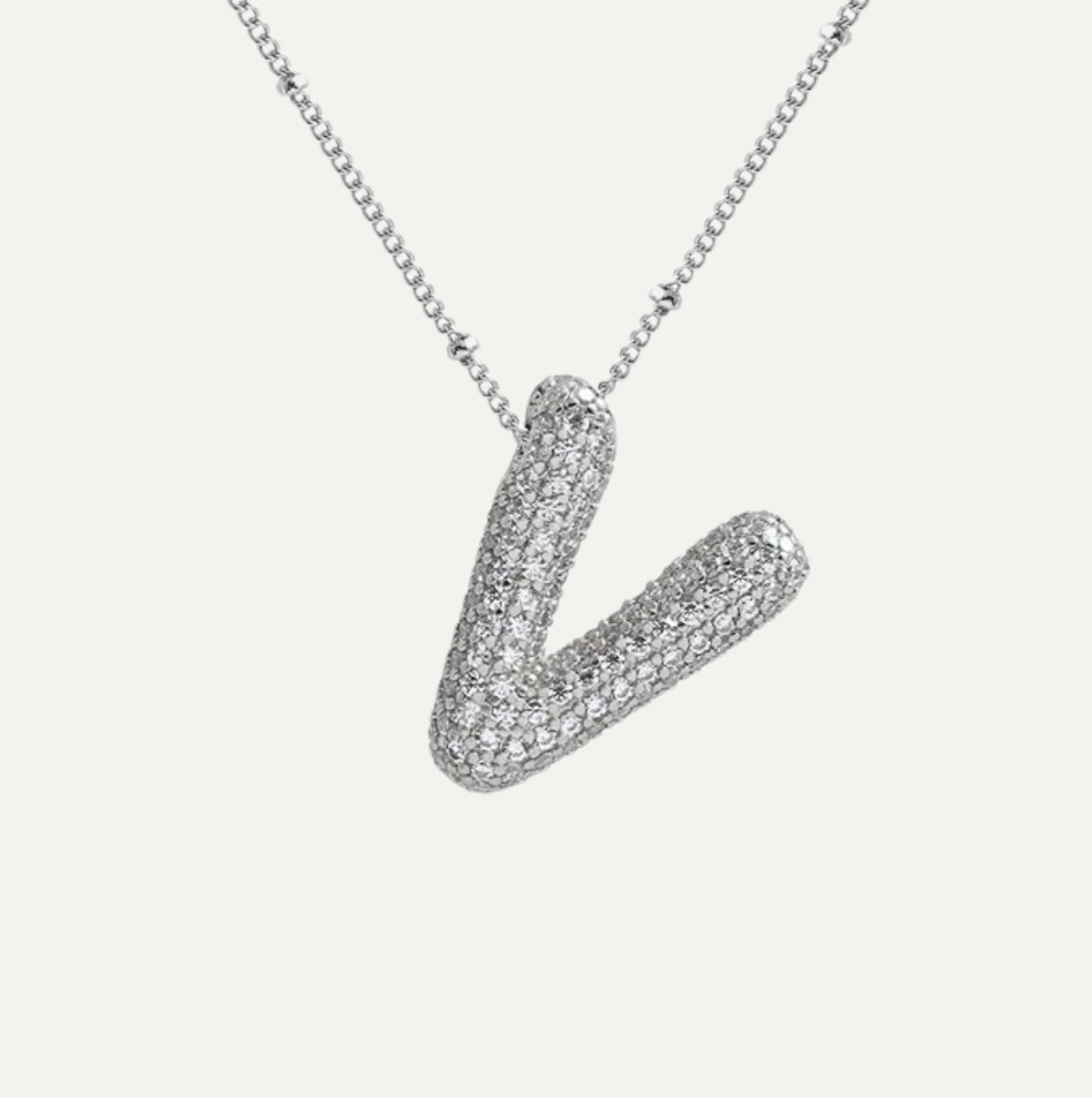 Diamant halskæde med bogstav