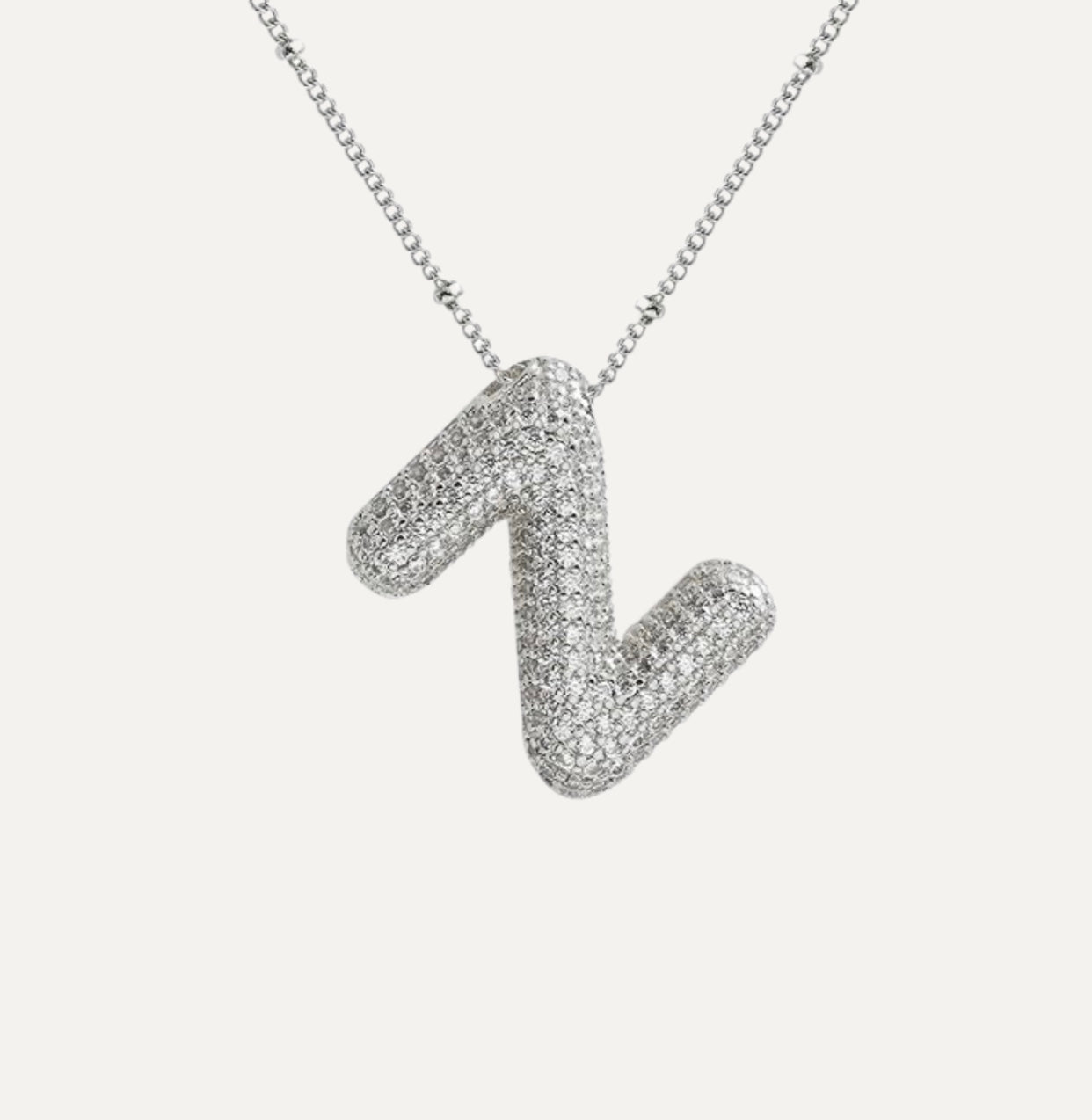 Diamant halskæde med bogstav