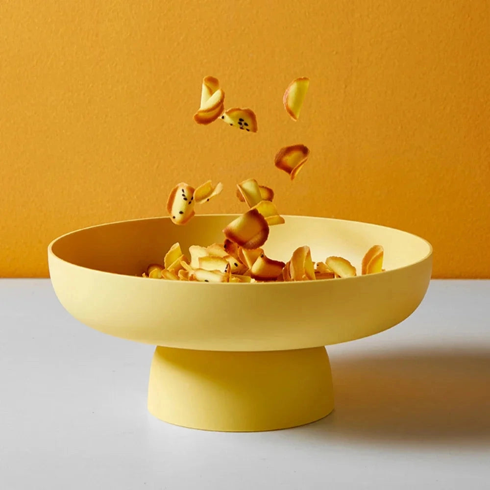 Retro fruktskål med upphöjd sockel – modern, lätt design