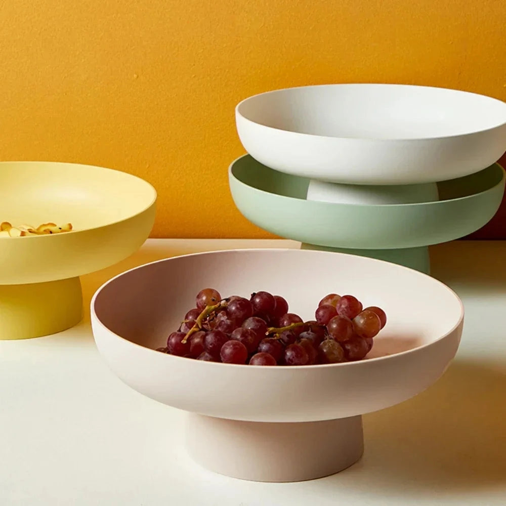 Retro fruktskål med upphöjd sockel – modern, lätt design