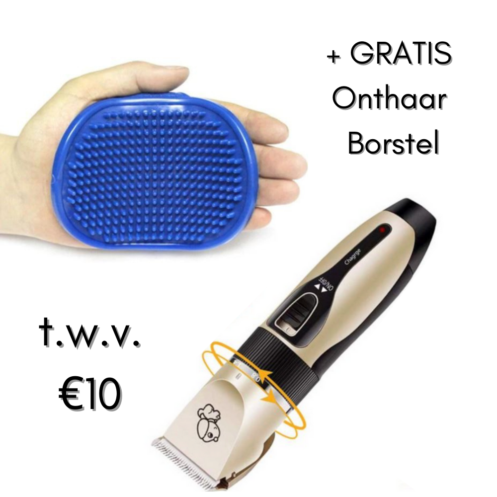 Hundtrimmer med 5 nivåer och borste – för alla pälstyper