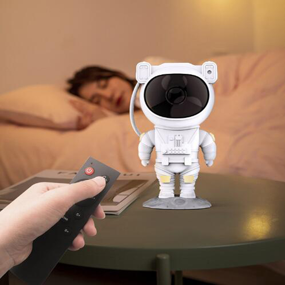 Astronaut Stjerneprojektor Lampe - Nebuløst Nattelys til Soveværelse