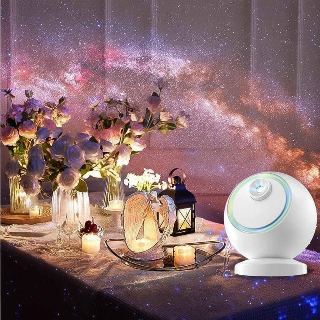 HD Stjerneprojektor med Bluetooth & Hvid Støj - Rolig Atmosfære
