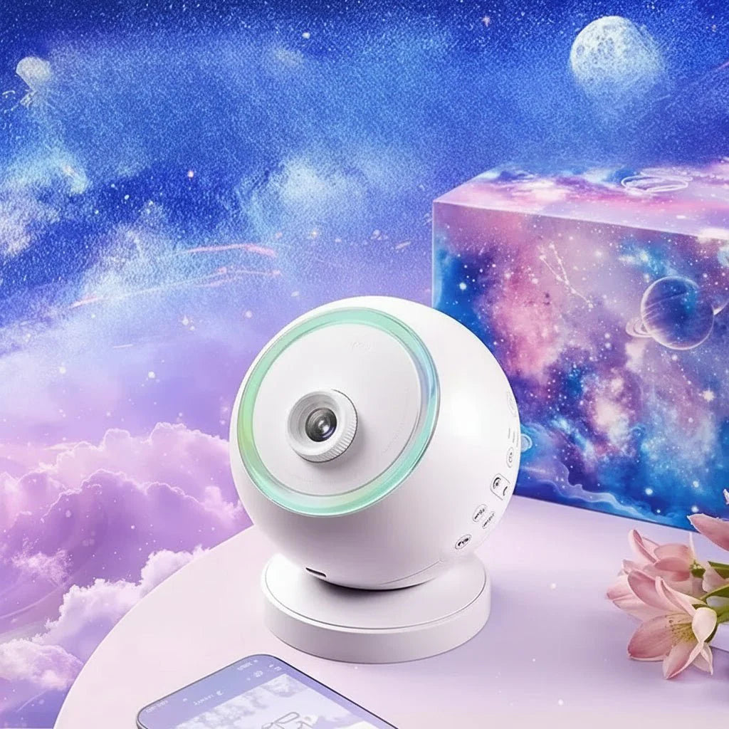 HD Stjerneprojektor med Bluetooth & Hvid Støj - Rolig Atmosfære