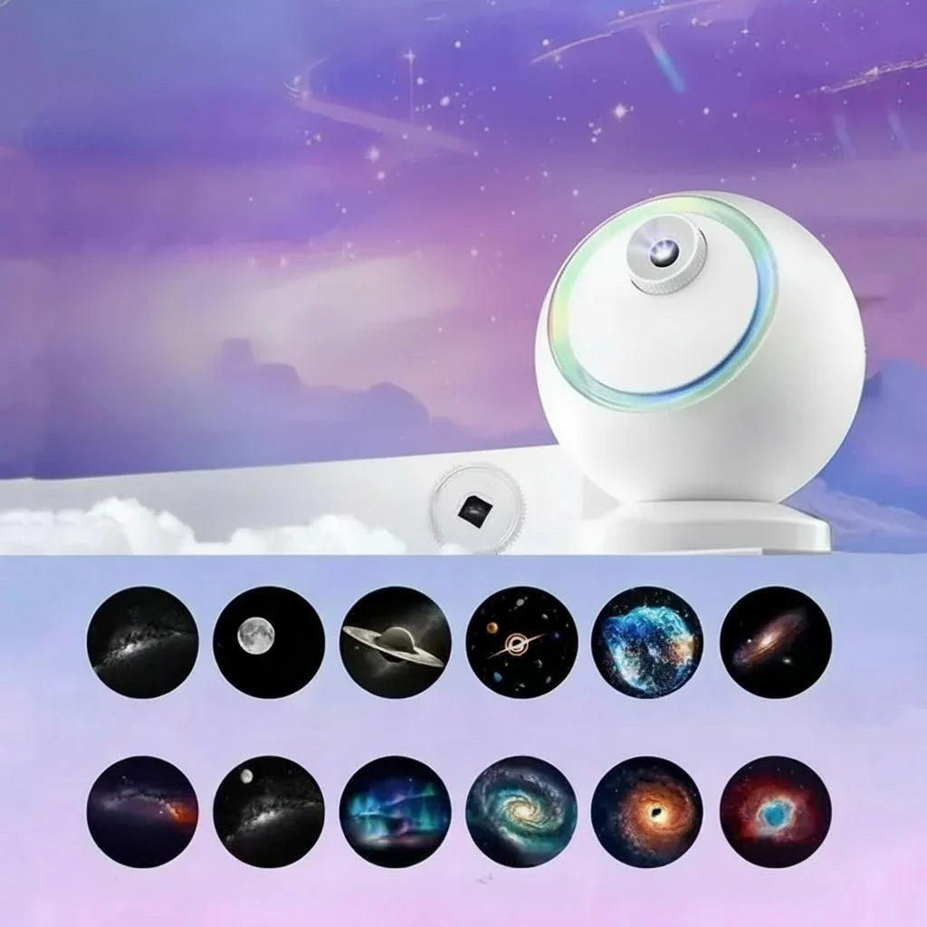 HD Stjerneprojektor med Bluetooth & Hvid Støj - Rolig Atmosfære