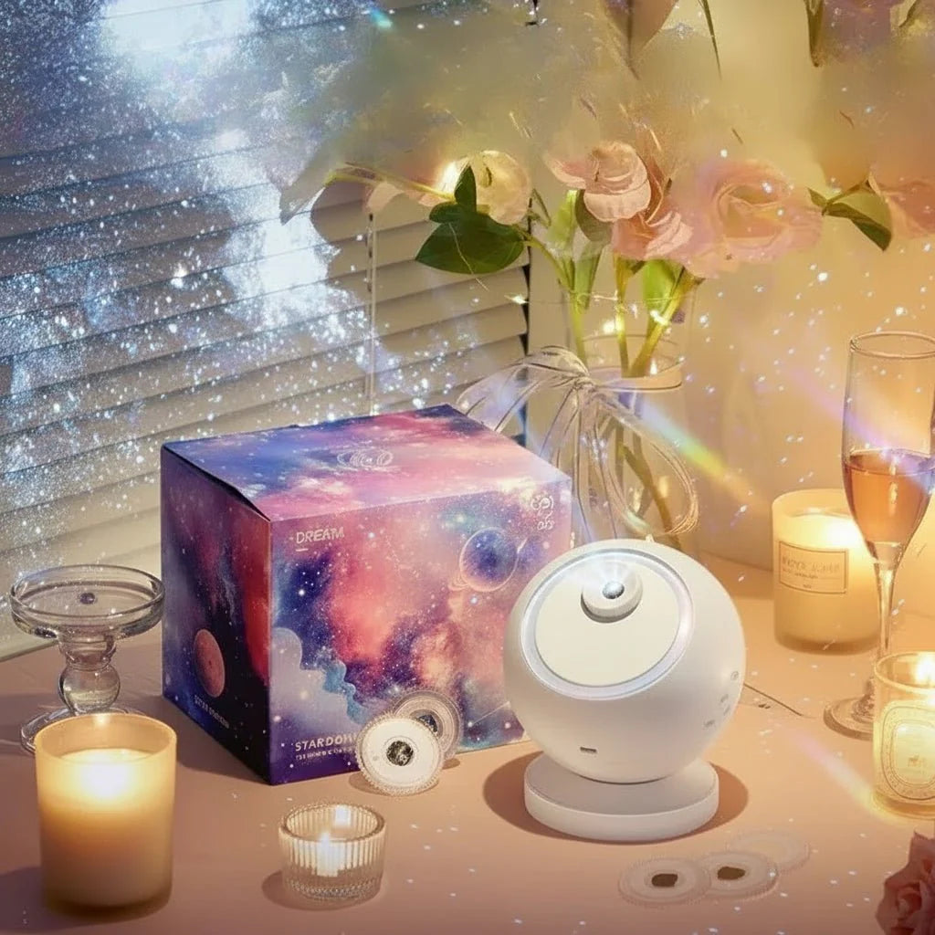 HD Stjerneprojektor med Bluetooth & Hvid Støj - Rolig Atmosfære