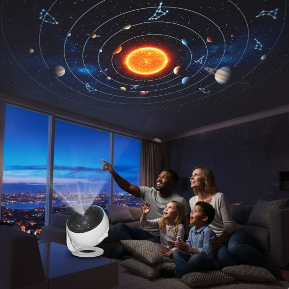 LED-stjärnprojektor med justerbar fokus och 13 scener