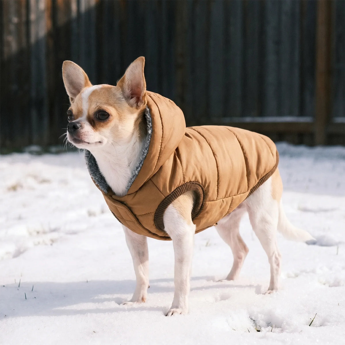 Fleece Hundejakke med Hætte - Varmt Tøj til Hunde