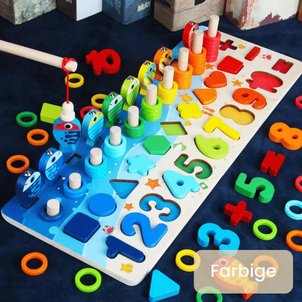 Montessori Træspilbræt til Udvikling af Færdigheder