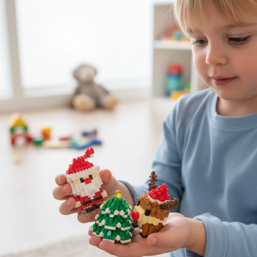 Kreativt Byggesæt til Børn – Juleklodser med Figurer