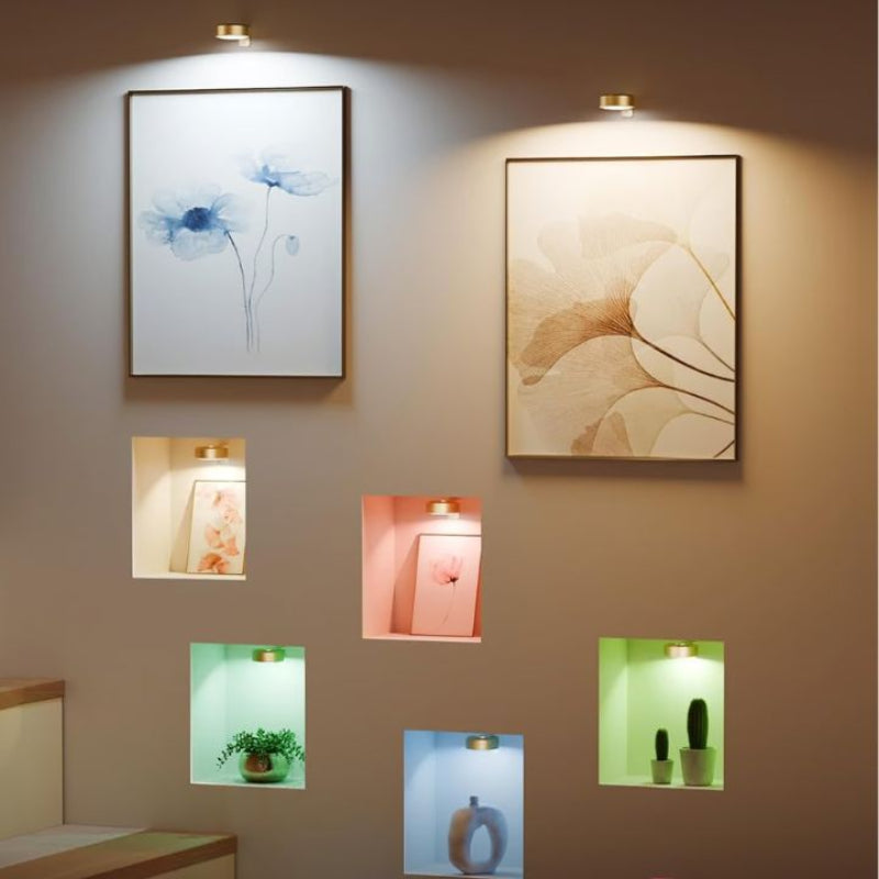 Trådløs LED-billedelys med Genopladelig Batteri