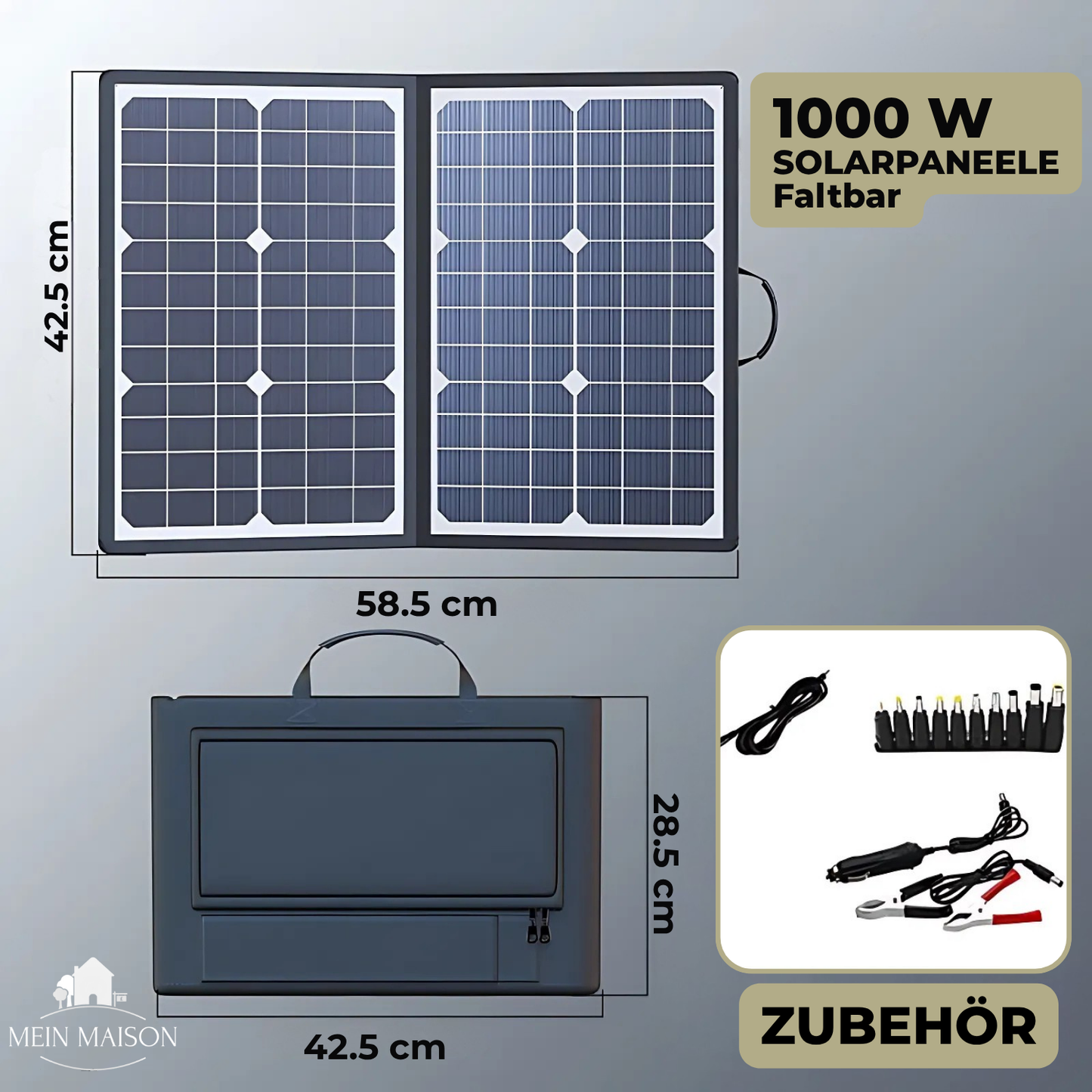 Flexibel solpanelssats 1000W för camping och resor