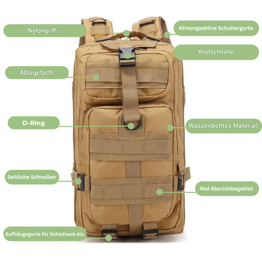 Vattentät taktisk ryggsäck – AdventurePack