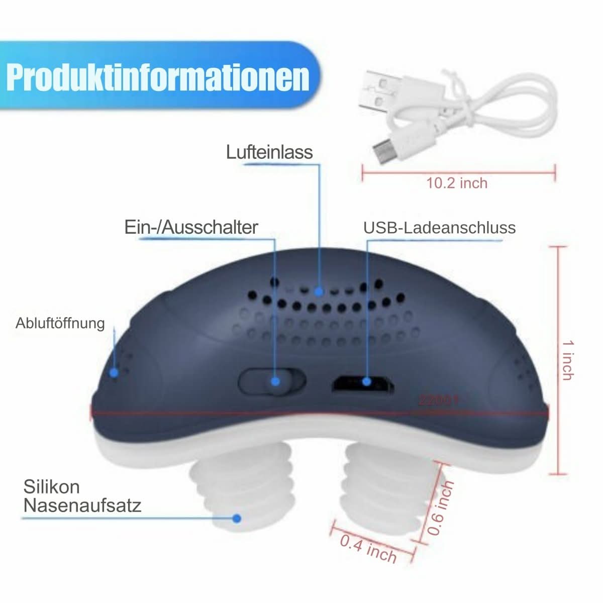 Kompakt CPAP-enhet mot snarkning och sömnapné