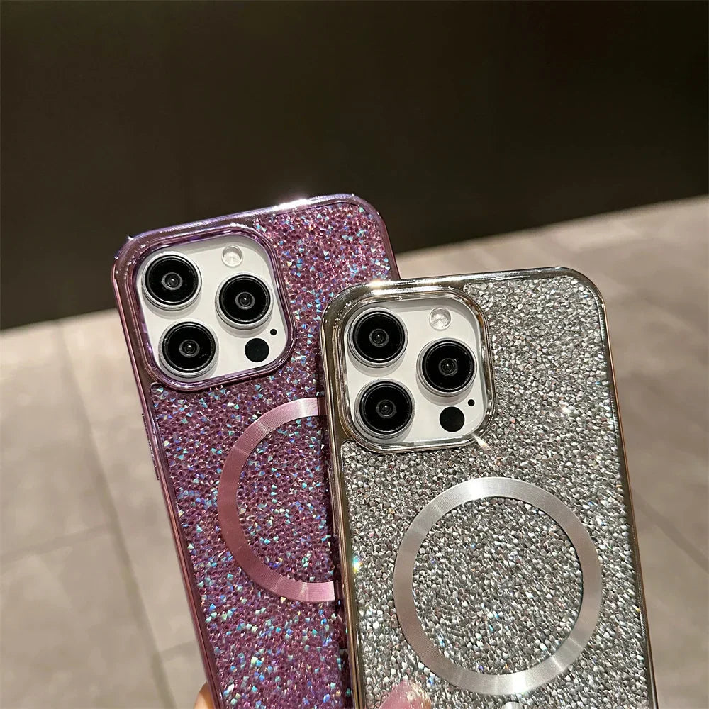 Magnetisk iPhone-cover med Glitrende Design og Beskyttelse