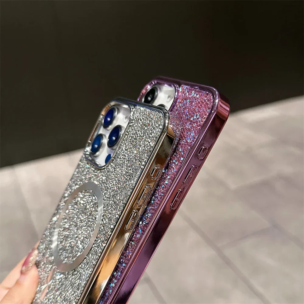 Magnetisk iPhone-cover med Glitrende Design og Beskyttelse