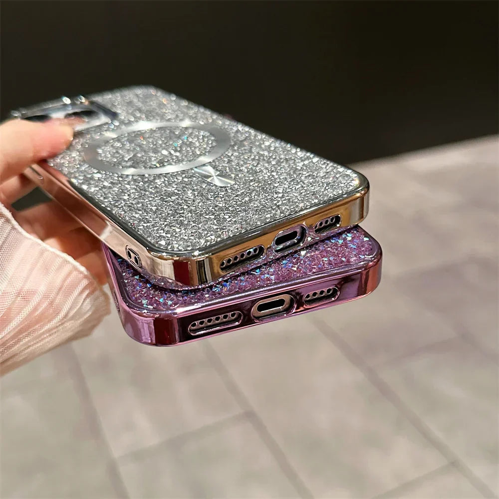 Magnetisk iPhone-cover med Glitrende Design og Beskyttelse