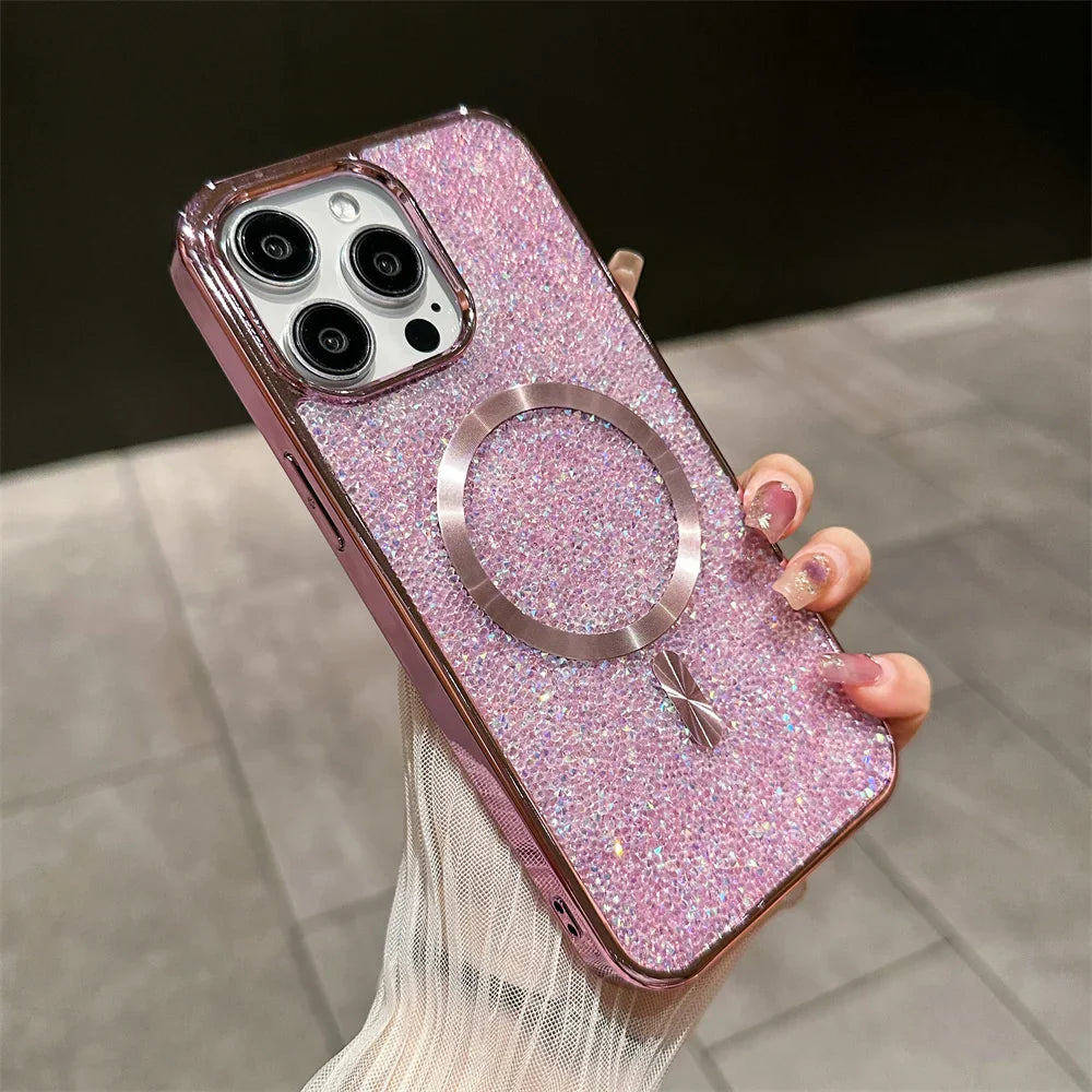 Magnetisk iPhone-cover med Glitrende Design og Beskyttelse