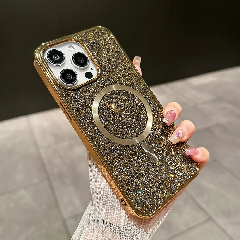 Magnetisk iPhone-cover med Glitrende Design og Beskyttelse
