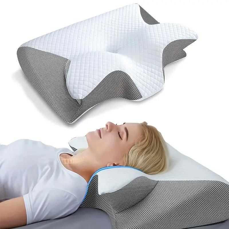 Ergonomisk Memory Foam Kudde - Optimal Nack- och Ryggstöd