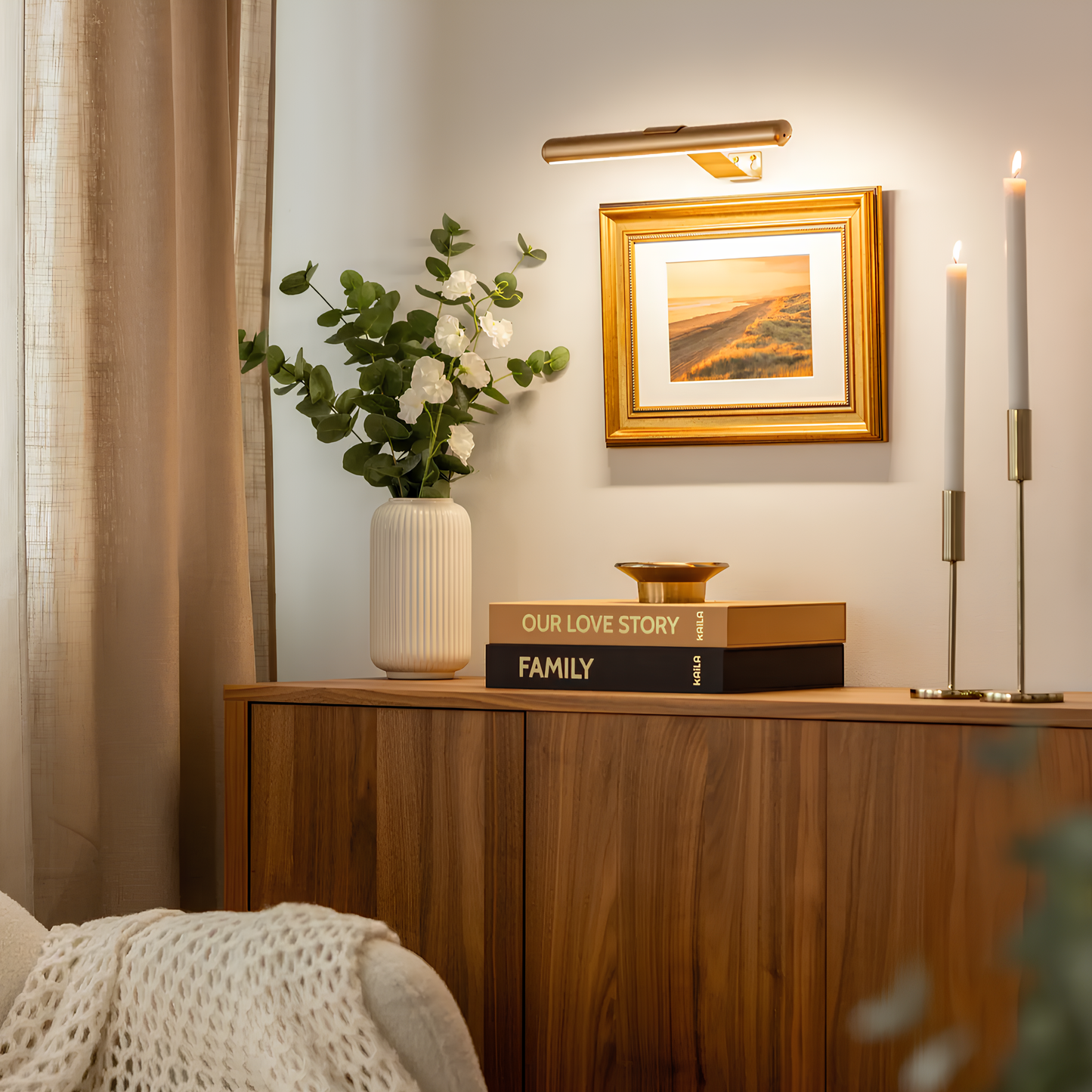 Trådløs Væglampe til Kunst - Justerbar og Stilren