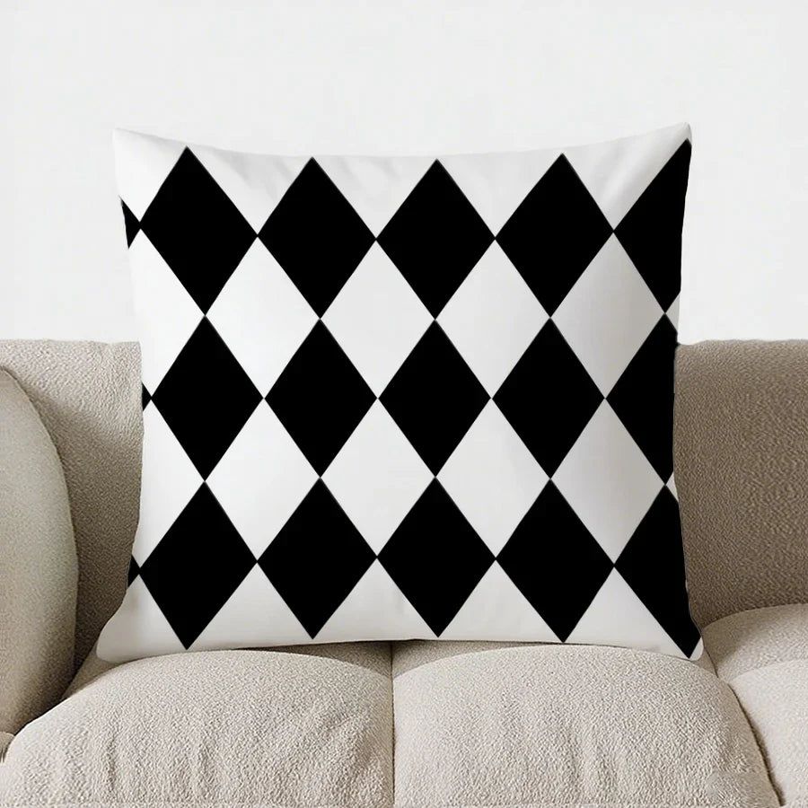 Grøn-Hvid Ternet Pudevår 40x40 - Frisk Look til Dit Hjem
