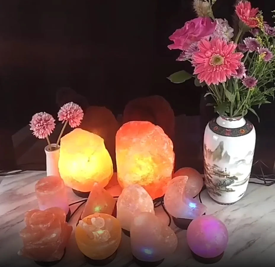 LED Kristall Nattlampa med Färgskiftande USB Himalayasaltlampa