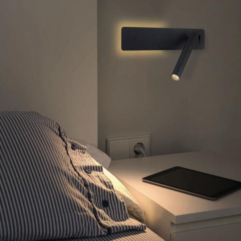 Roterbar LED-läslampa för sovrummet - Flexibel belysning