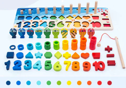 Montessori Træspilbræt til Udvikling af Færdigheder