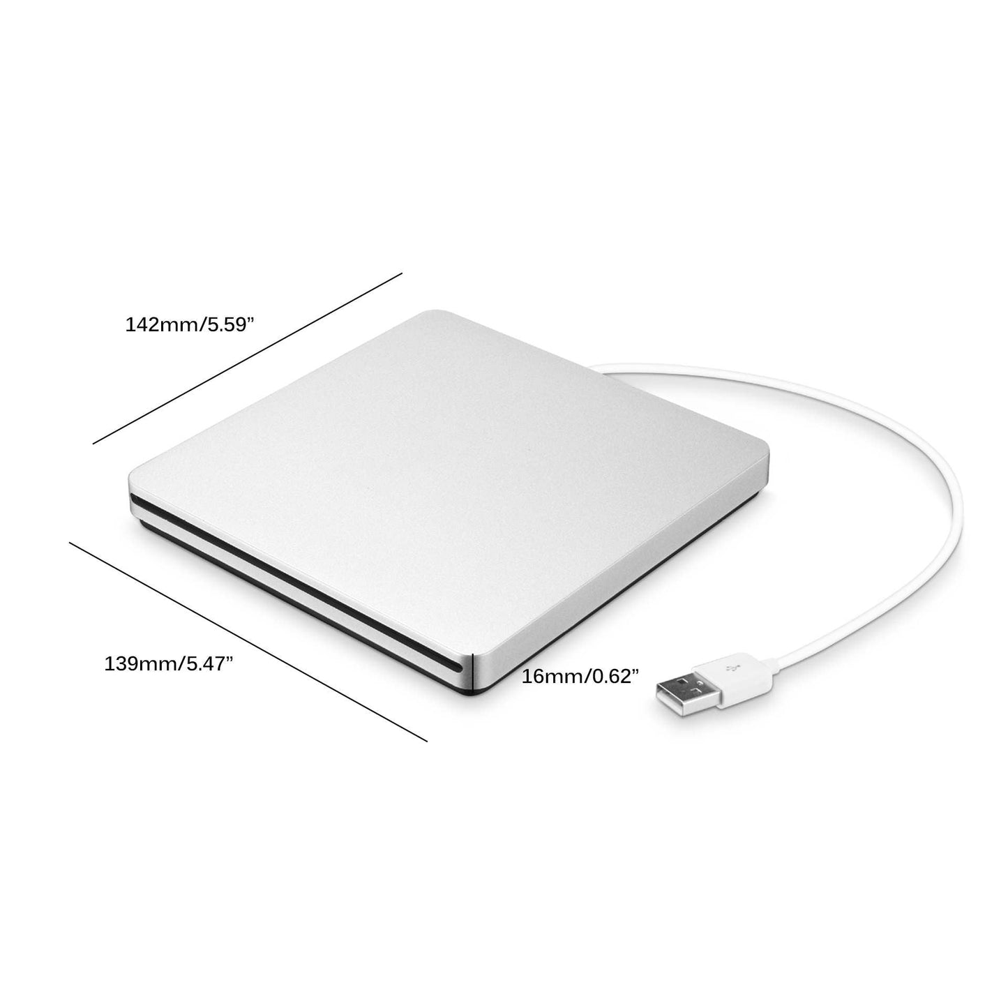 Bärbar extern DVD-brännare till MacBook Air – för optiska enheter