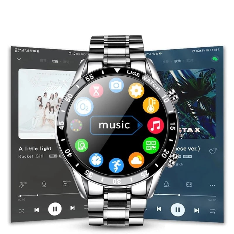 Smartwatch för män | Multisportsfunktion | Hälsoövervakning