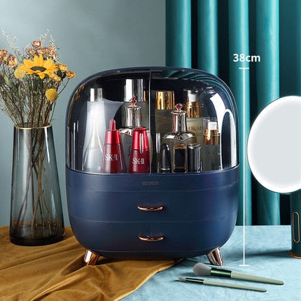 Förvaringslåda för smink med stor kapacitet elegant organizer