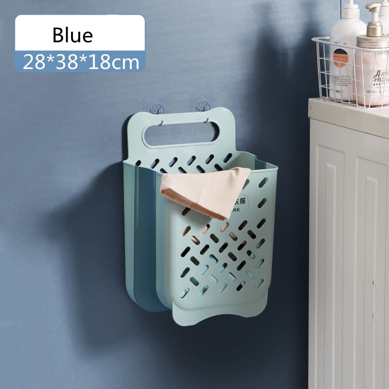 Hængbar foldbar vasketøjskurv